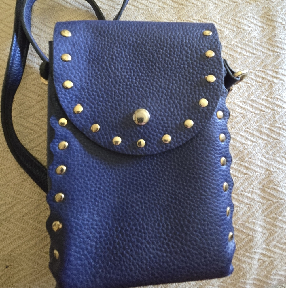 Royal blue cross over bag